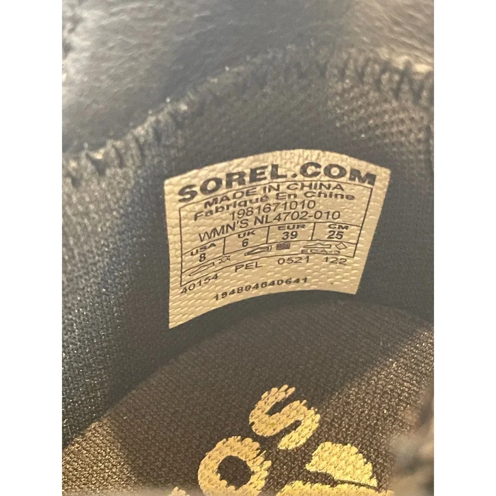 Sorel Out N‎ About III Wedge Black Suede Waterproof Ankle Boots Womens 8